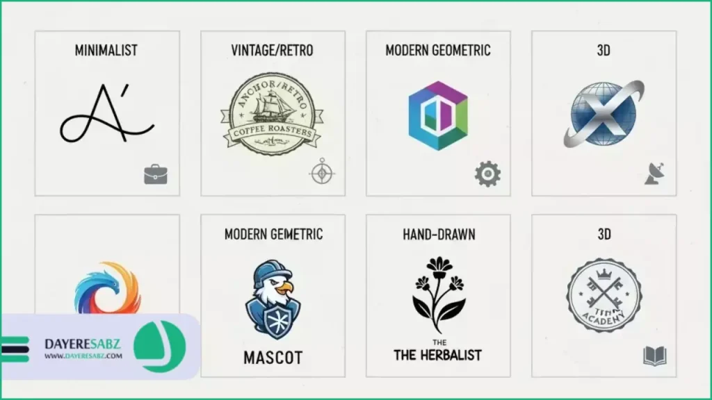 عکس شاخص | انواع سبک های طراحی لوگو